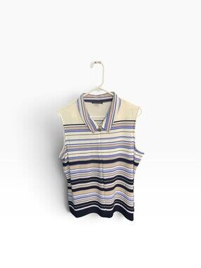 Tommy Hilfiger Extra Large Women’s Polo 3/4 Zip￼Multi Color